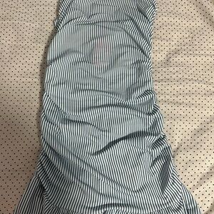 Striped strapless edited Dress